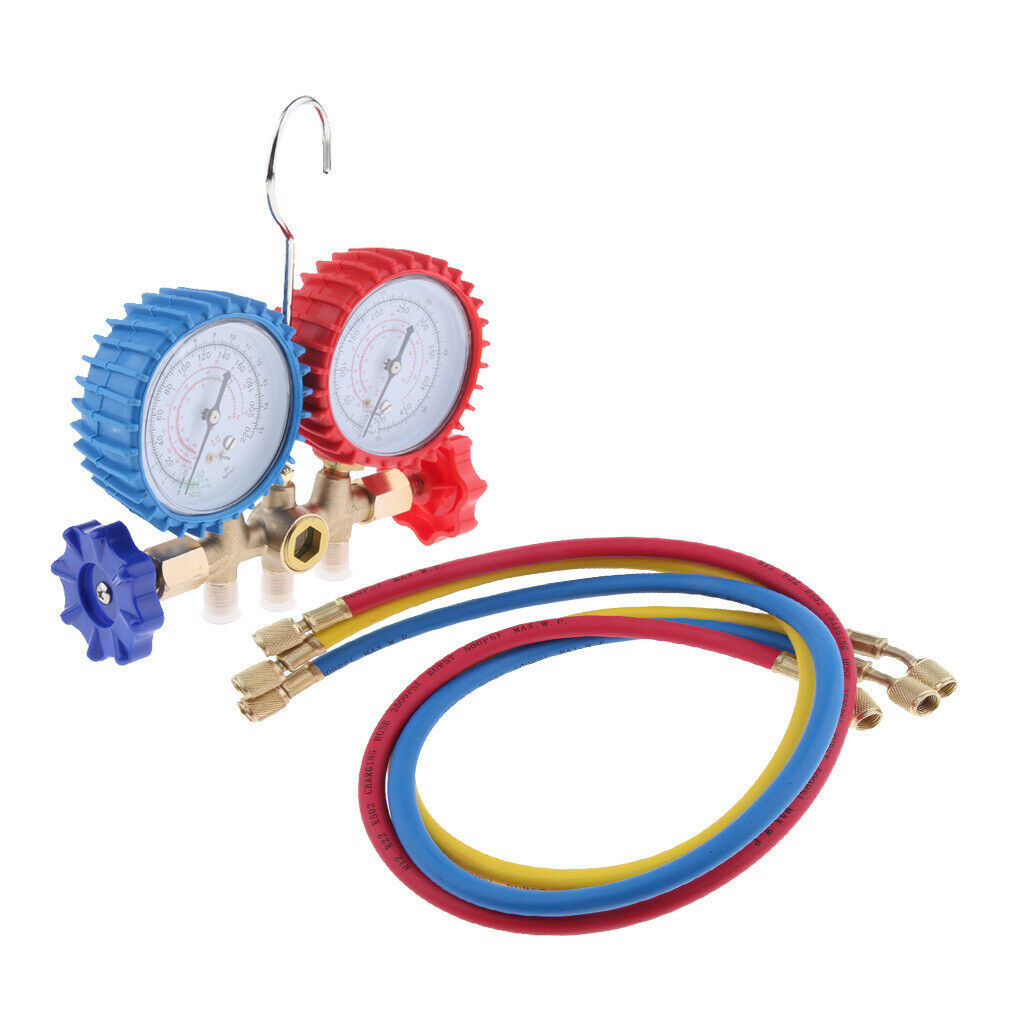 R12 R22 R134A R502 HVAC A/C  Test Charging Manifold Gauge Set