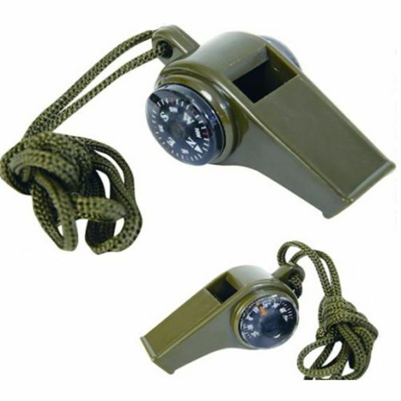 Outdoor 3 In 1 Whistle Compass Thermometer Camping Travelling Survival Tool
