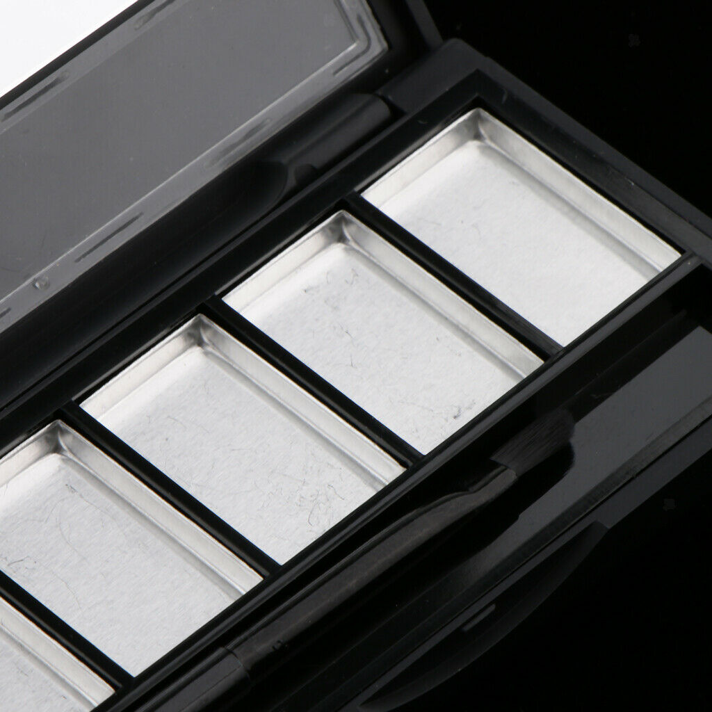 Eyeshadow Blusher Lipstick Powder Palette Tray Case with Brush 5 Slots