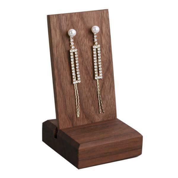 High-End Walnut Jewelry Display Stand Shelf Photo Props for Rings Bracelets