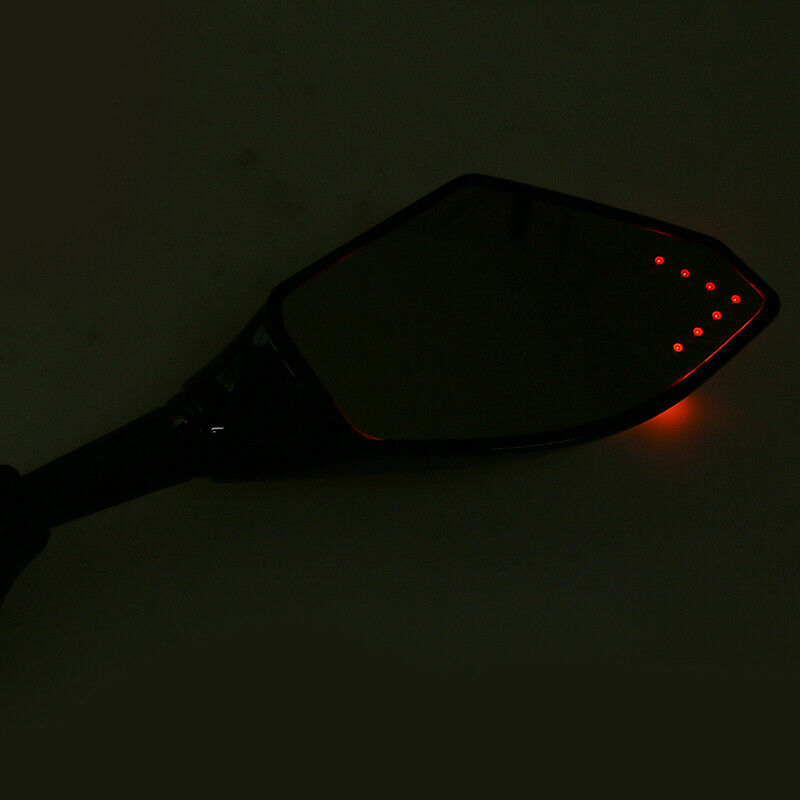 M8/M10 ABS Plastic Dual-lamp Rearview Rear Mirror Motorcycle Dirt Bike Universal