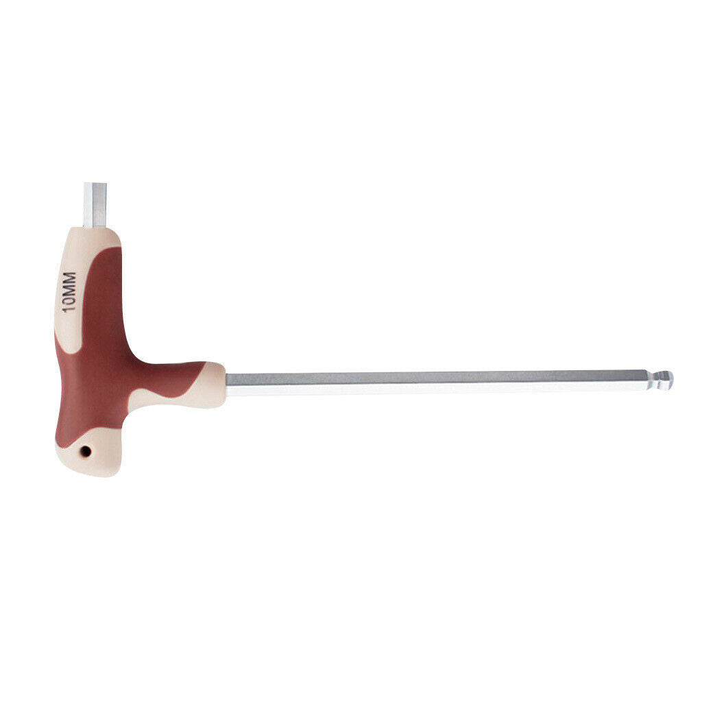 Steel Support Metric 10mm T Handle Type Allen Wrench Screwdriver Ball End