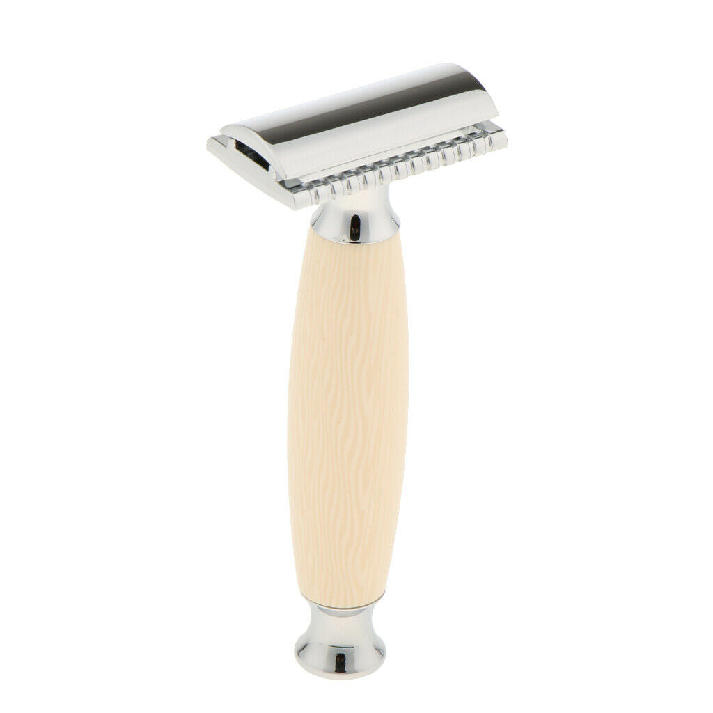 Men's Double Edge Safety Shaving Razor Alloy Classic Shaver Wooden Handle#4