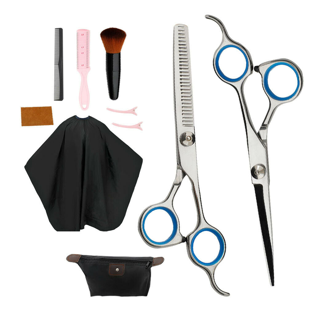 Barber Hair Cutting Scissors Kit w/ Accessories Scissors for Men Women B