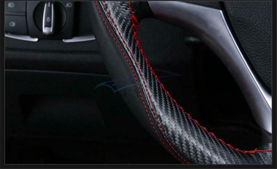 1 Piece Carbon Fiber Anti-slip Decoration Car Steering Wheel Protection Cover
