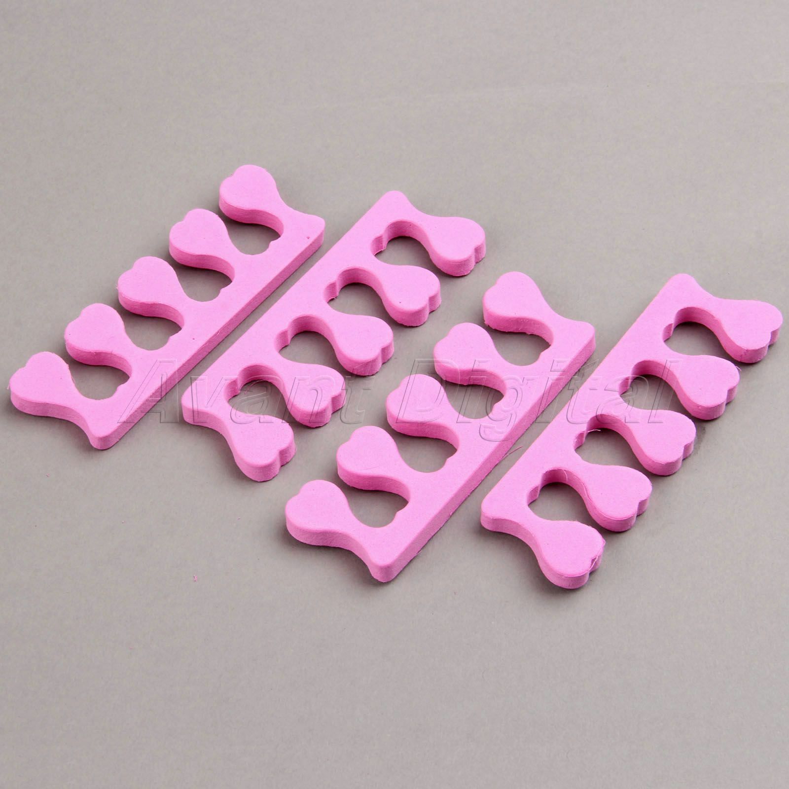 100 pcs Lovely Type Nail Art Soft Sponge Finger Toe Seperators Pedicure Use Tool