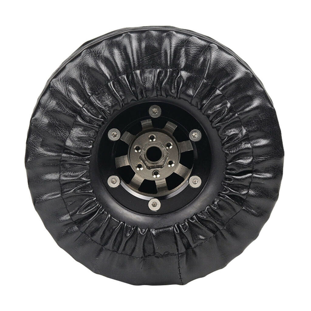 Black Spare Tyre Cover Leather Spare Tires Cover for 1/10 Scale RC Crawler