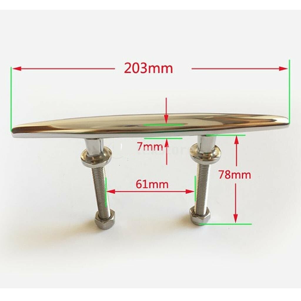 8 Inch Stainless Cleat, Dock