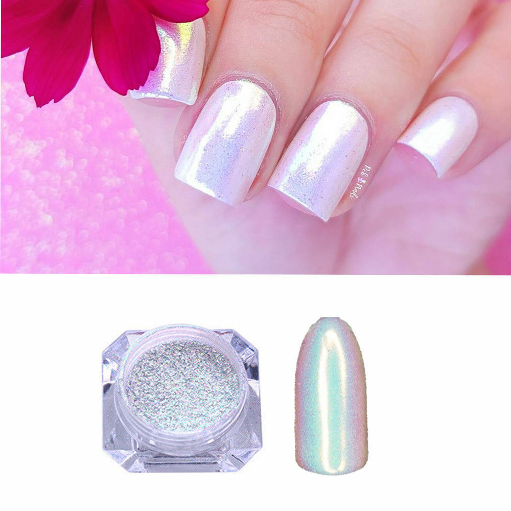 Neon Mermaid Nail Art Glitter Powder Mirror Shiny Chrome Pigment DIY Beauty Xmas