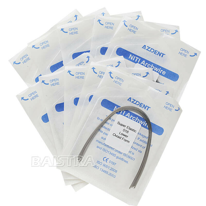 100X AZDENT Dental Orthodontic Super Elastic Niti ROUND Arch Wires All Sizes