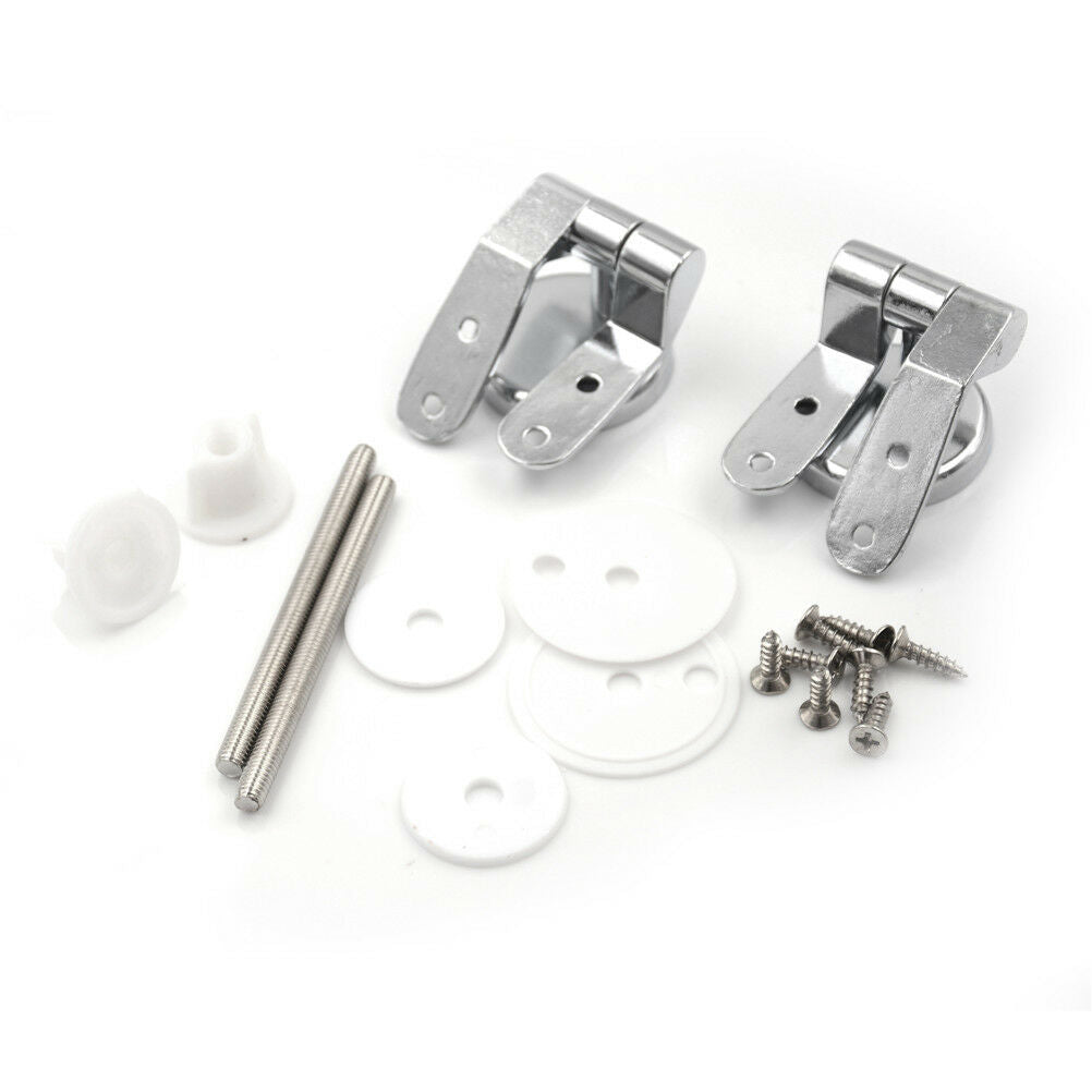 Repair Replacement Parts Toilet Seat Hinges Mountings Set Chrome FittingScr CDF