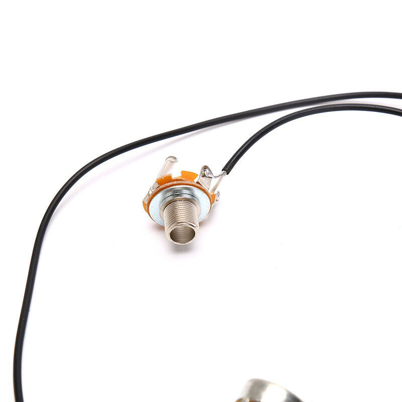 1Pcs 50MM Guitar Pickup Piezo Transducer Prewired Amplifier 6.35MM Output Ja Lt