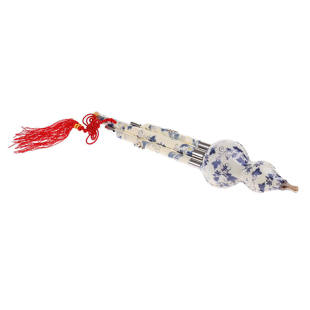 Chinese Handmade Hulusi Pumpkin Flute. Ethnic Musical Instruments Key