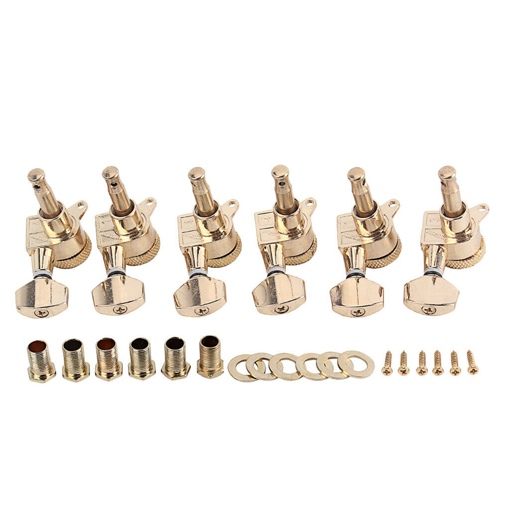 6x Guitar Tuning Pegs 6R for Acoustic Electric Guitar Schaller Style Golden