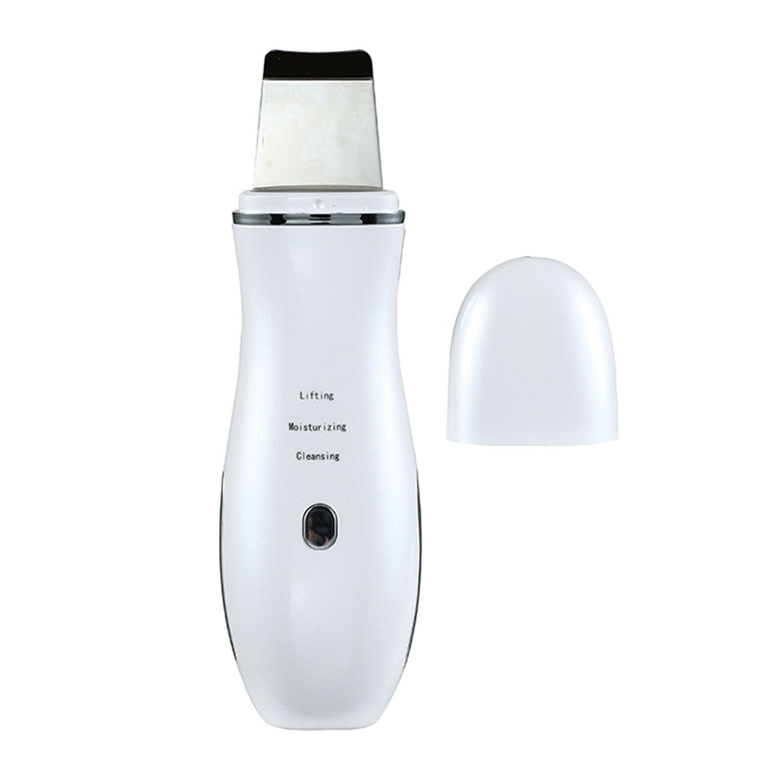 USB Ultrasonic Skin Scrubber Facial Spatula Device Blackhead Remover White