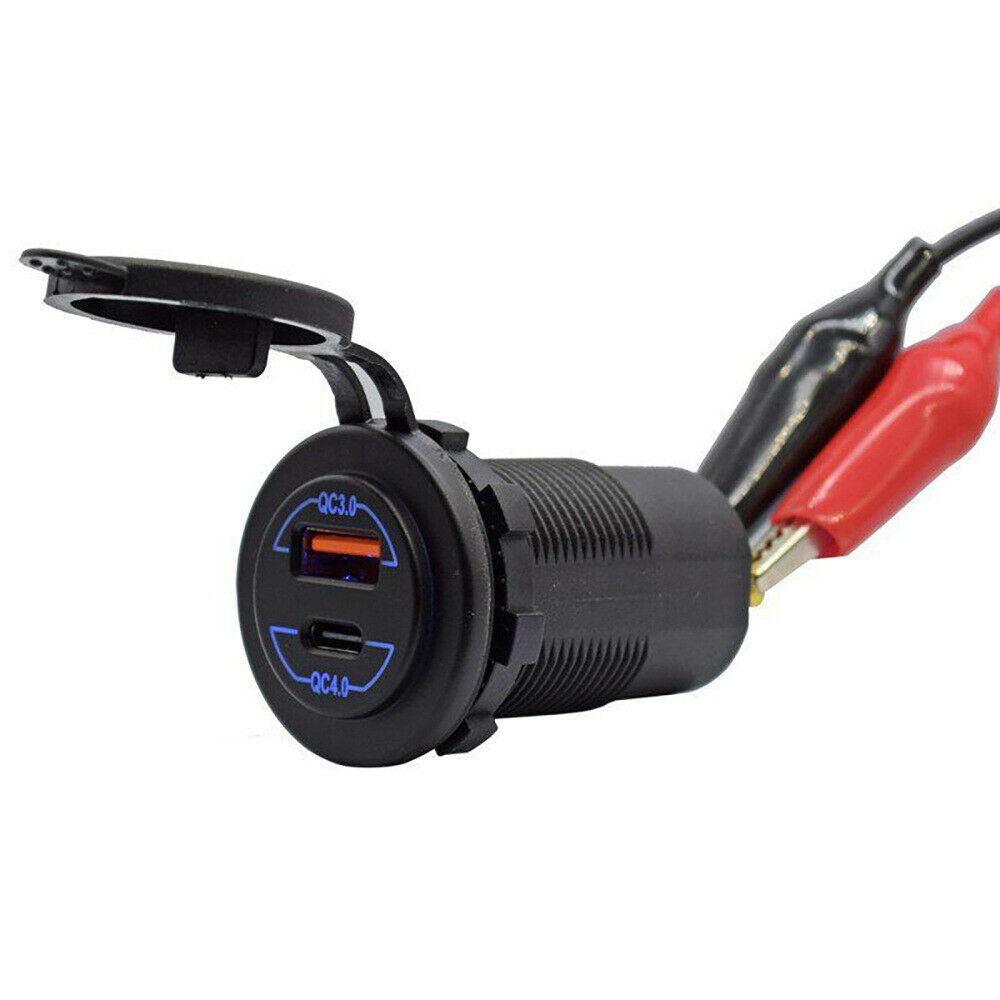 Car Charger Socket Quick Charger USB Type C Socket for Car Truck Boat new