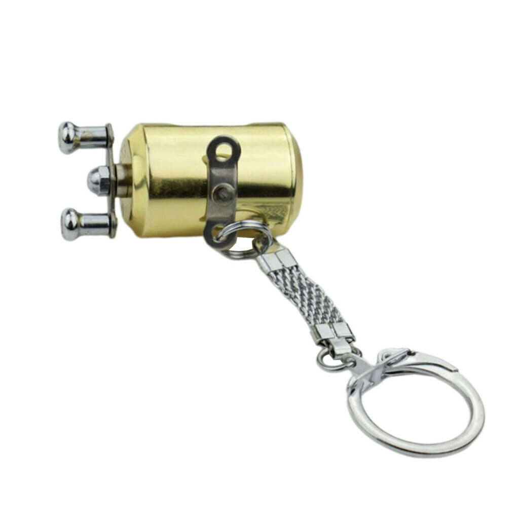 Mini Alloy Trolling Reel Key Chain Key Holder Diameter 0.8'' Line Keychain