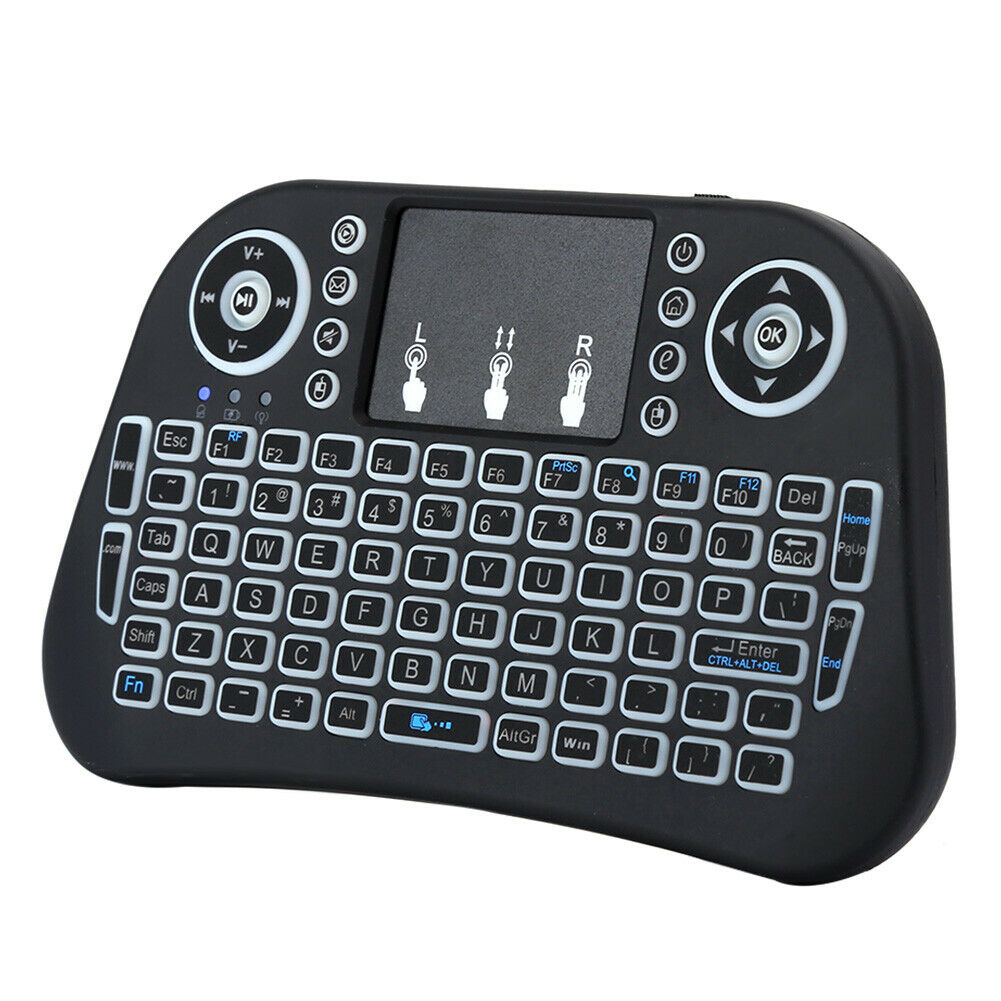 2.4Ghz 94 Key Wireless Keyboard QWERTY Pad Touchpad LED Backlight USB Receiver