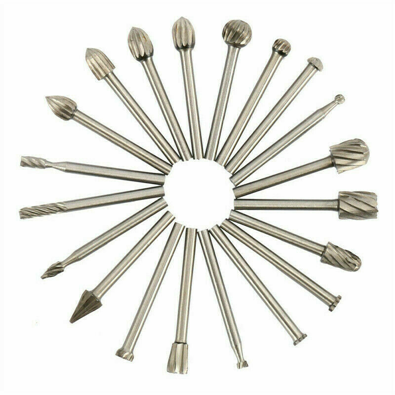 20pcs Carbide Burr Set Rotary Drill Bits Die Grinder Carving Engraving Tool Part