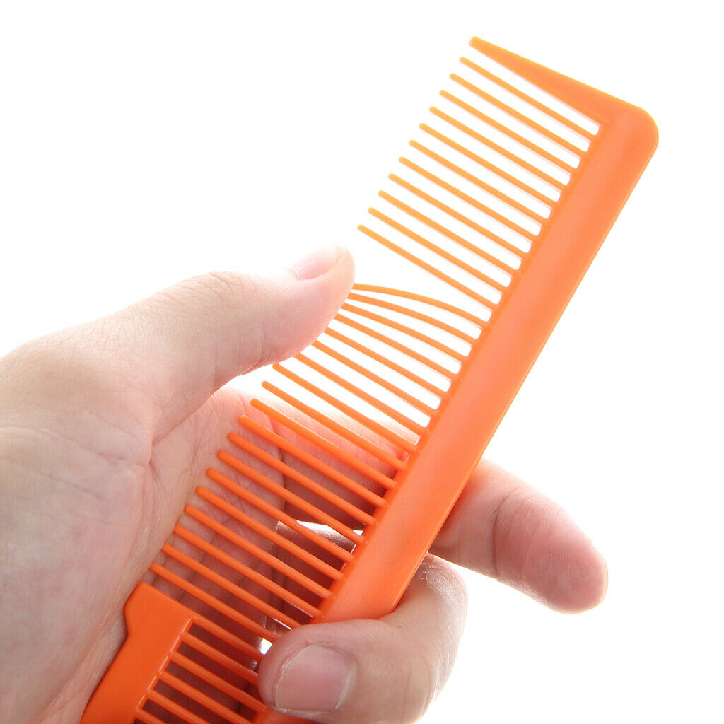7x Professional Salon Flat Top Hair Clipper Cutting Combs Plastic Brush