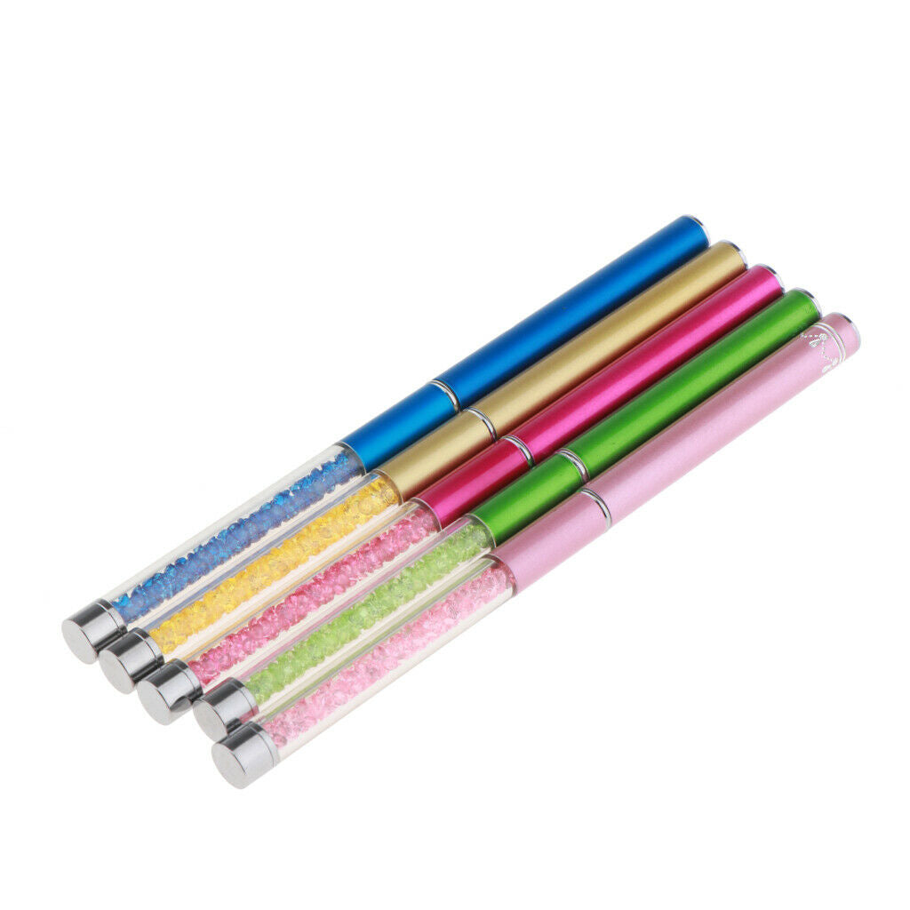 10Pcs Rhinestone Handle Makeup Eyelash Mascara Brush Spiral Wands Applicator