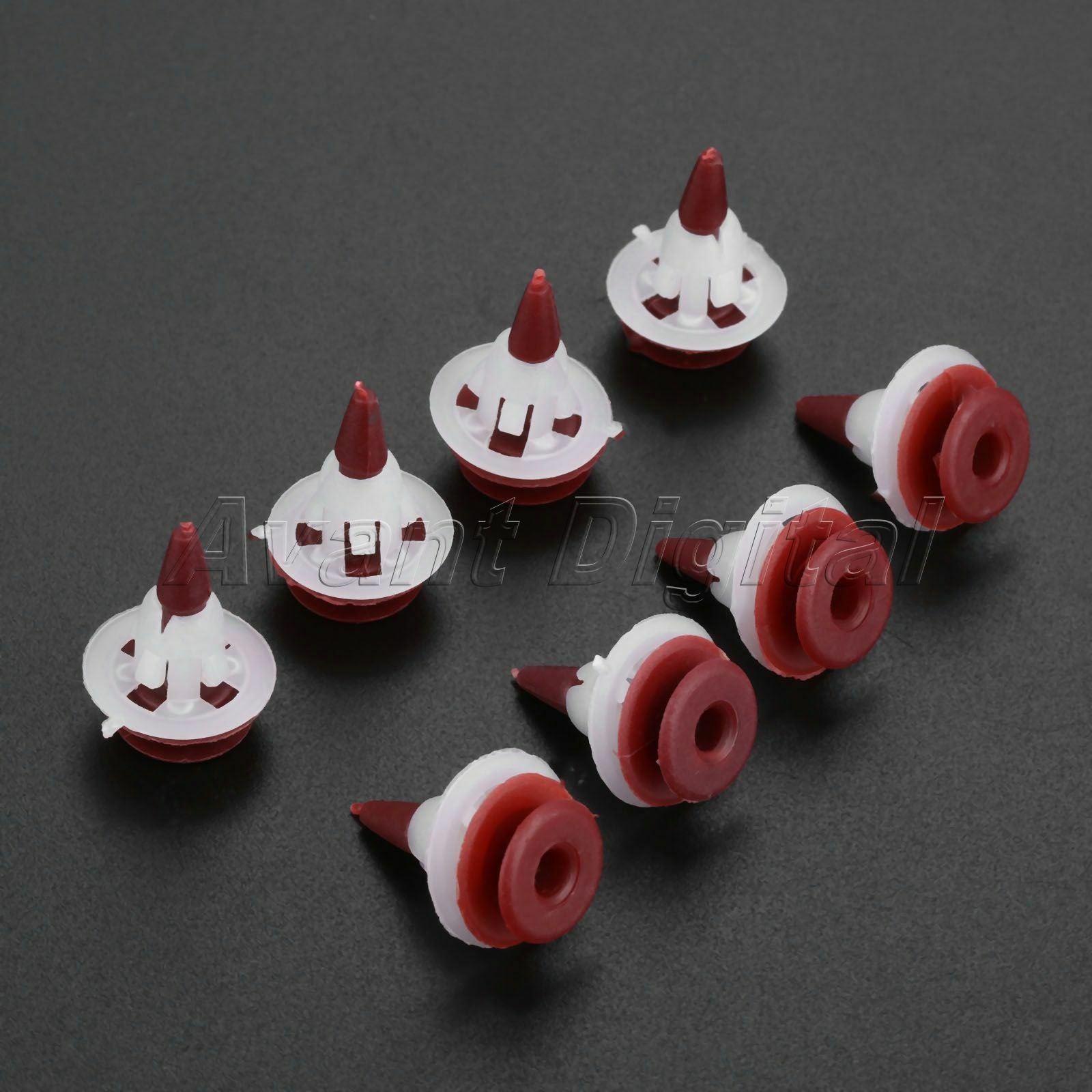 50PC 23.8mm Red Auto Guard Plate Fastener Decorative Pin Rivet Fixed Clips