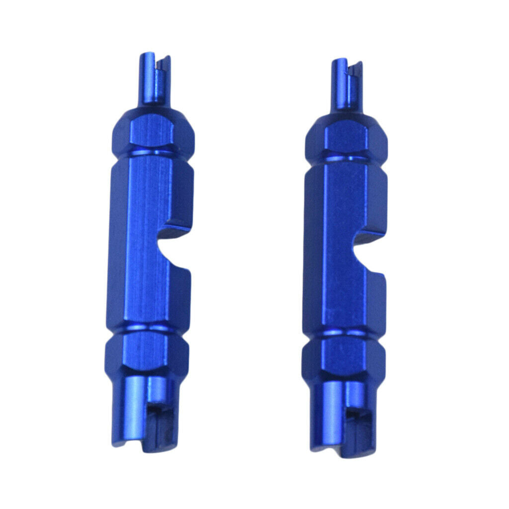 Pack of 2 Multifuction Valve Core Remover Wrench Mountain Bike Durable Blue