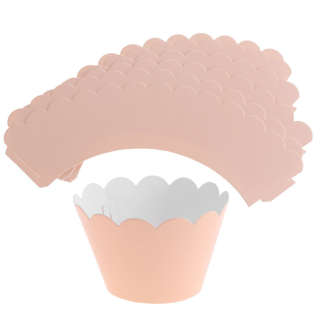 8 Pieces Paper Cupcake Wrapper Bake Cup Liner Muffin Case Party Decor Pink