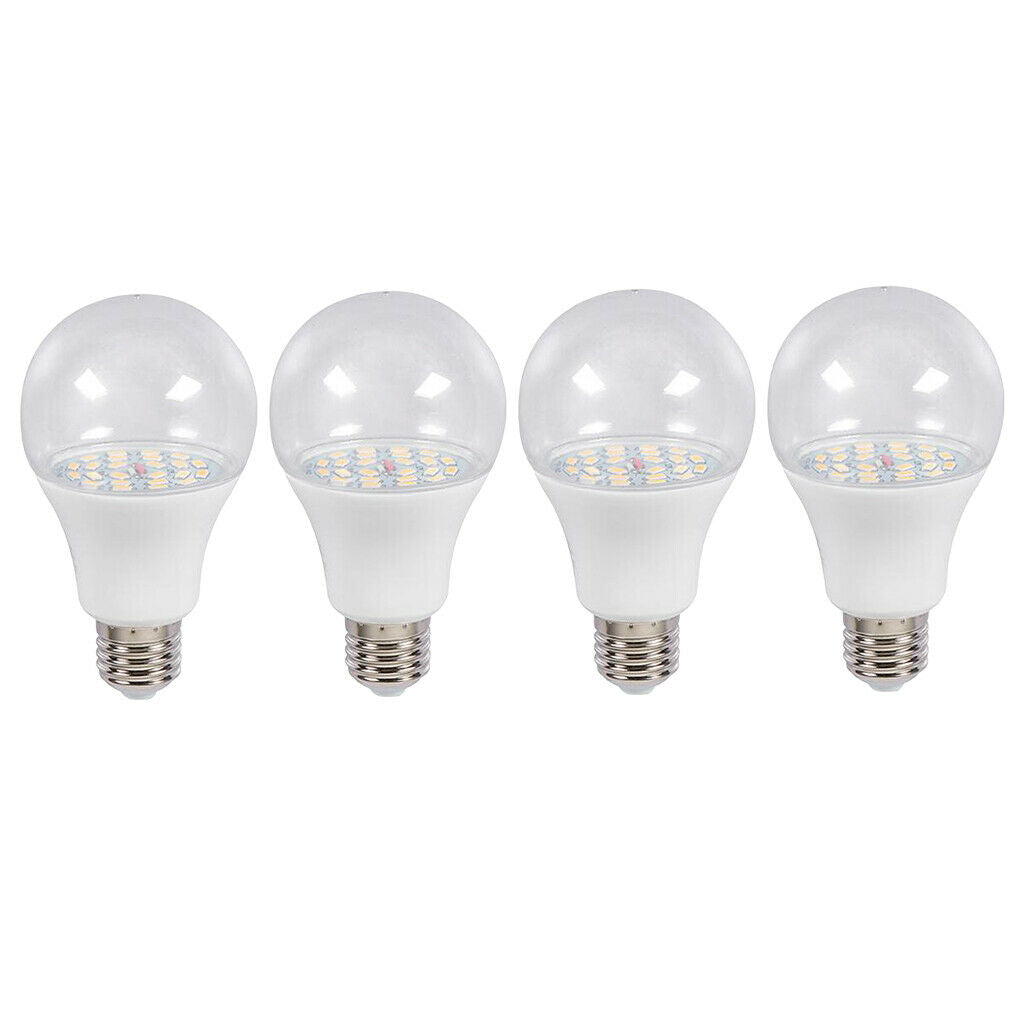 4 Pieces Plant Growing Bulbs 12W Lamp For Home Use Green Leaf Potted Plant -