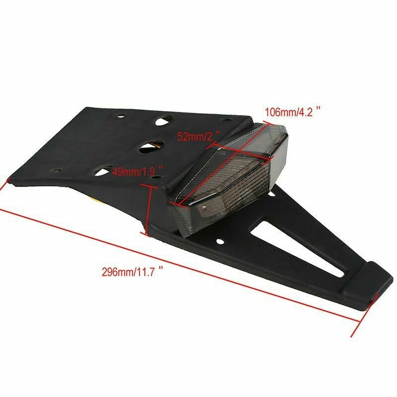 Universal Smoke Lens Motorcycle Fender Lamp LED Brake Stop Rear Tail Turn Light
