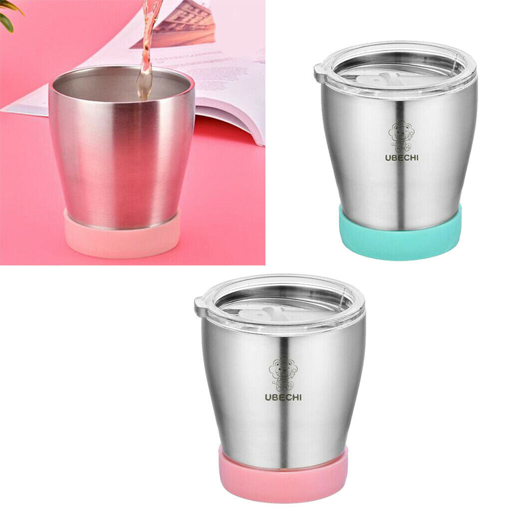 2 Pieces Colorful Kids Cupï¼Œ300ML,Insulated Tumbler with Lid, Double Wall
