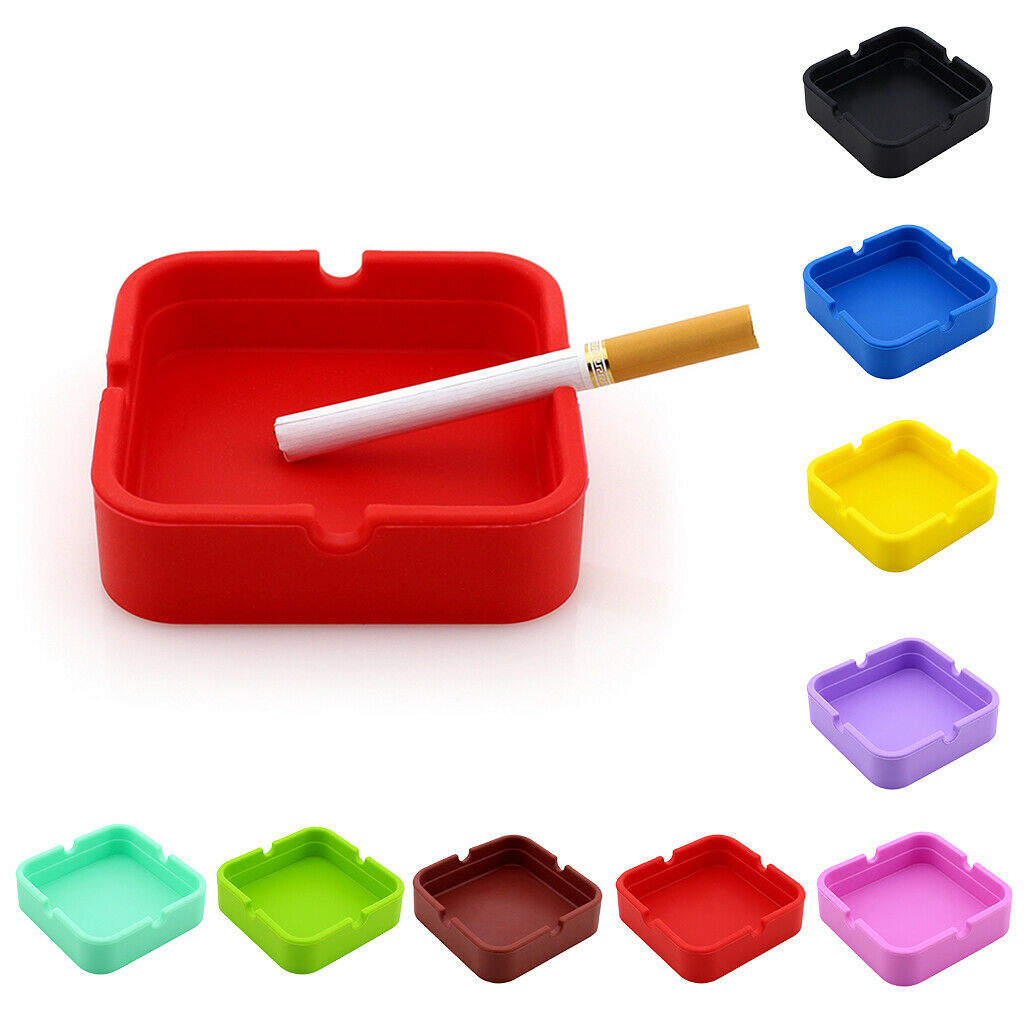 Silicone Ashtray Cigarette Ash Tray Pub Plastic Ashtray Garden Black
