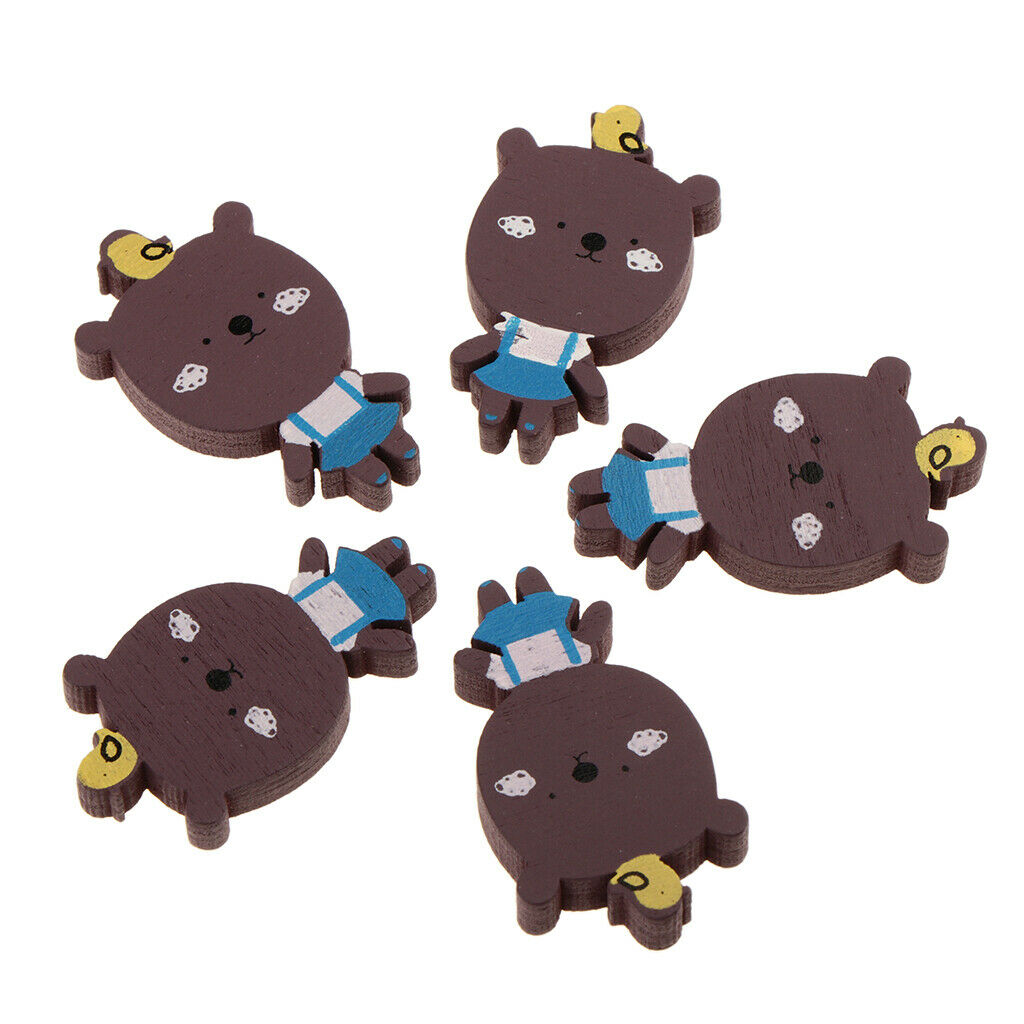 50 X Wooden Animal Shaped Pieces DIY Kids Toys \u0026 Jewelry Making