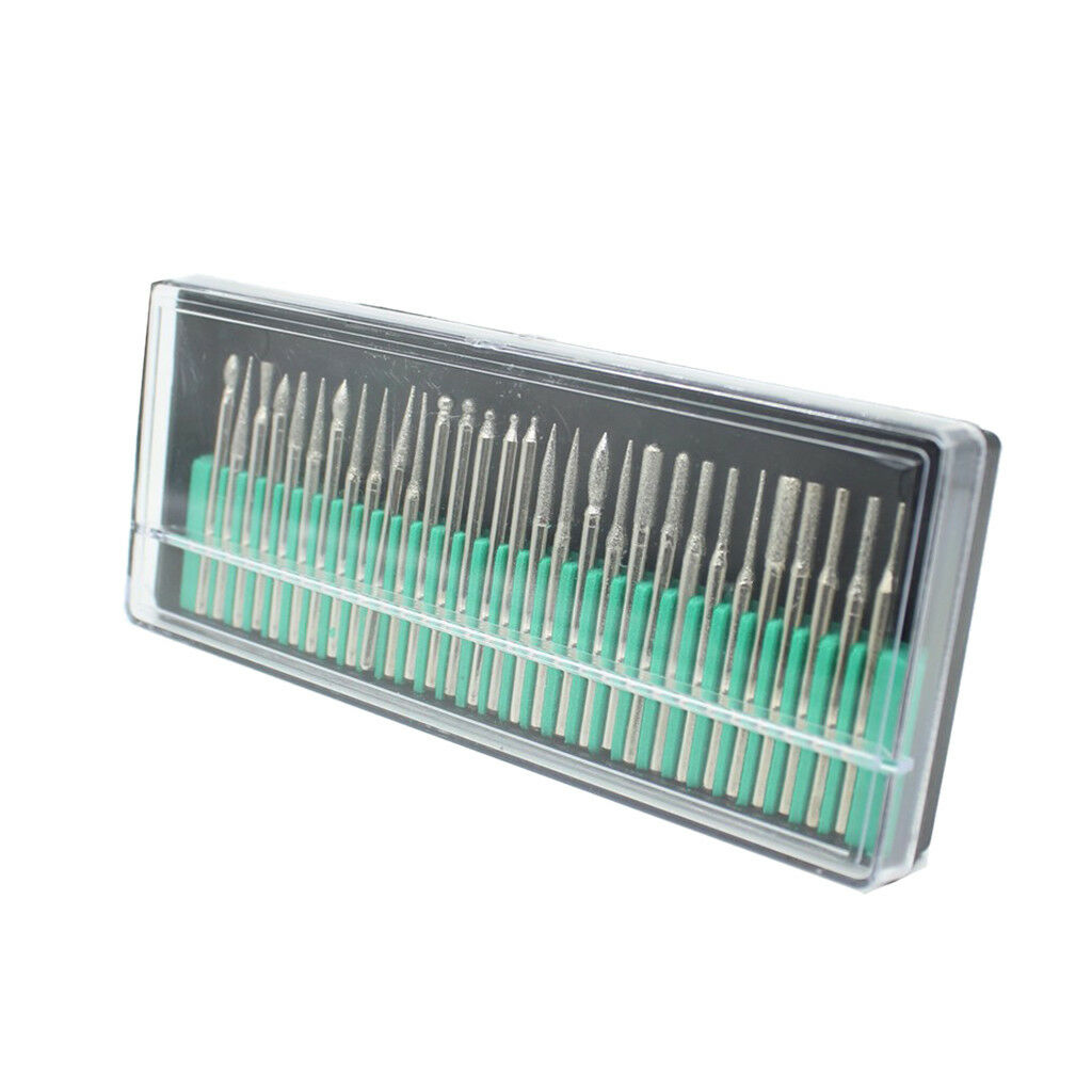 30 Pieces New 3mm Electric Grinding Head Burrs Bur Bit Set Shank Rotary Tool