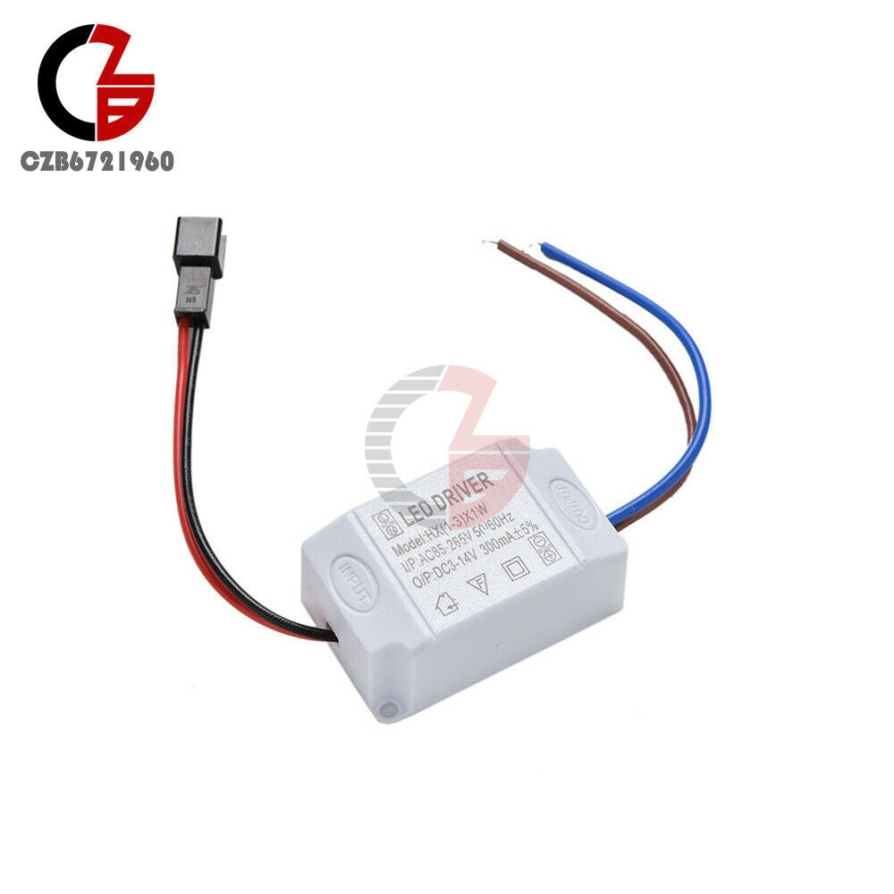 2PCS AC 3X1W 85V-265V to DC 12V LED Electronic Transformer Power Supply Driver