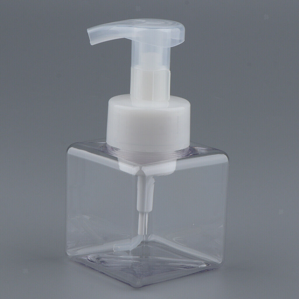 2Pcs Square 250ml Foaming Soap Dispenser Foam Pump Bottle for DIY Liquid Soap,