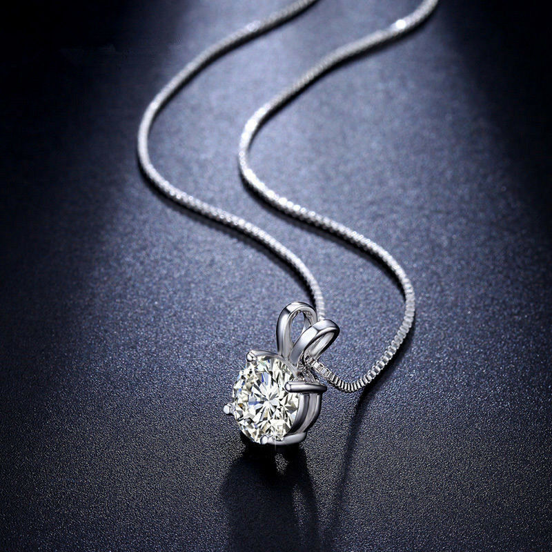 Fashion Womens Jewelry Charm Crystal Zircon Pendant Chain Statement  Necklace