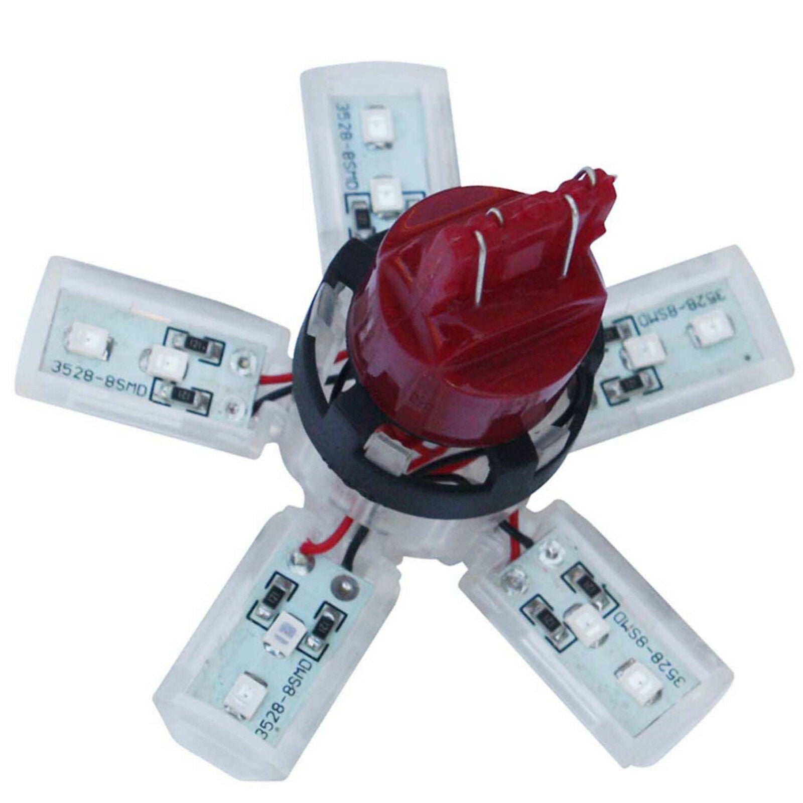 7443 W21/5W Car Auto Red LED Spider 5-ARM Brake Tail Reverse Light Bulb Lamp 12V