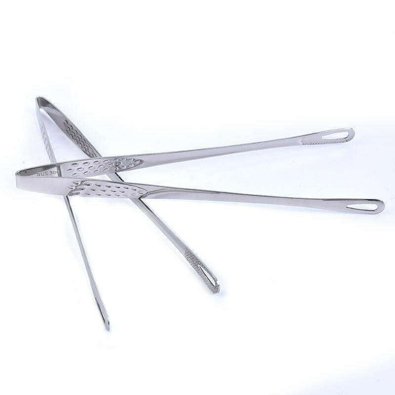 1pcs Stainless Steel Food Tongs Japanese Style Barbecue Clamp Kitchen Acc.l8