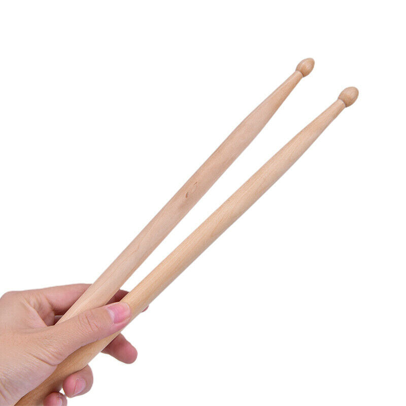 1Pair Lightweight Music Children Maple Wood Oval Tip Drum Sticks AccessoriesDD