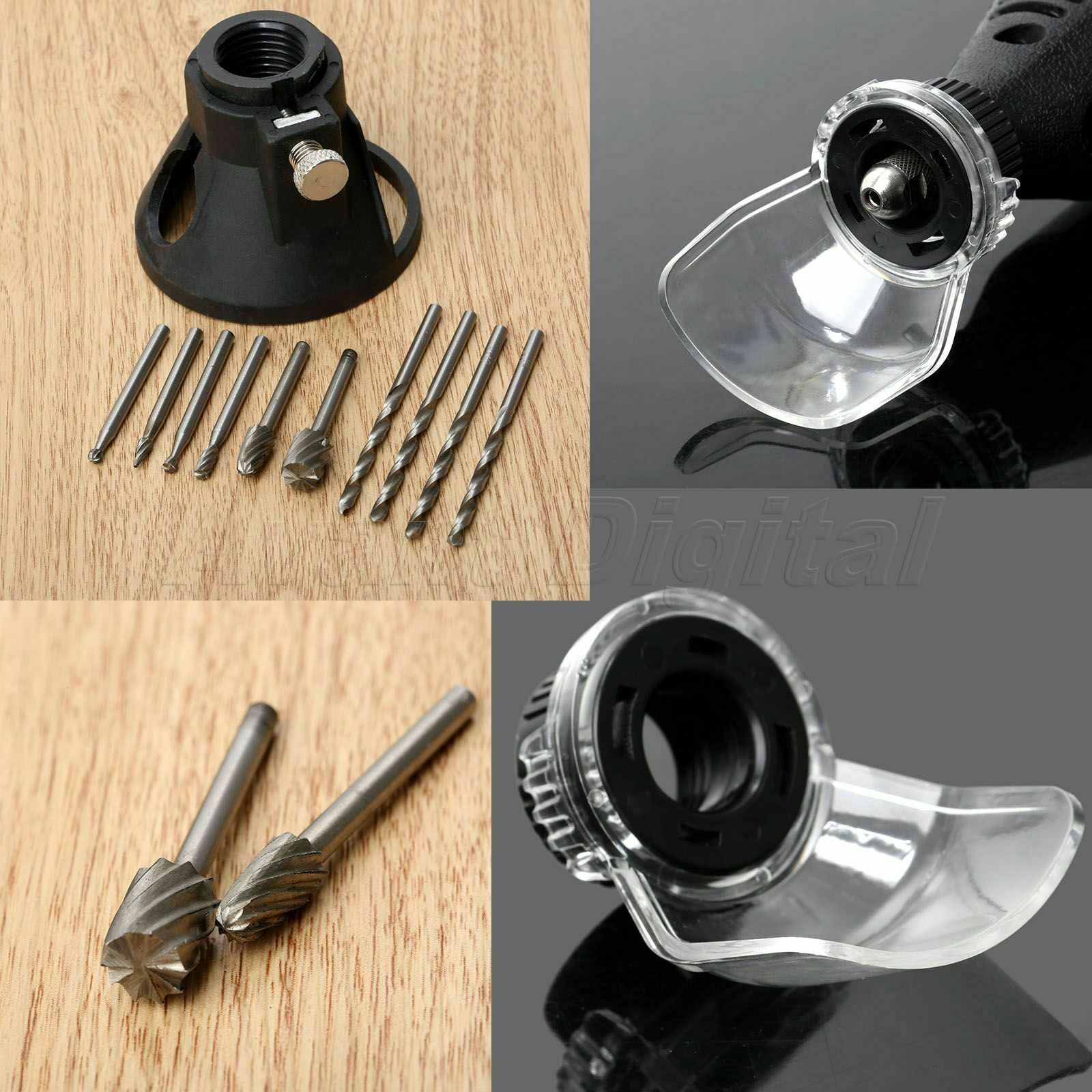 12pcs HSS Milling Burrs & Drill Dedicated Locator Polishing Rotary Tool Kit A8D