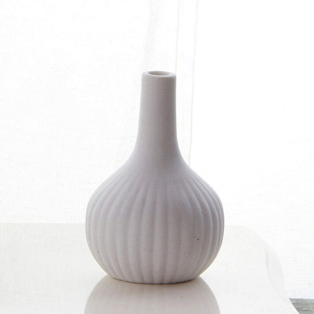 White Ceramic Flower Vase Home Decor Cabinet Coffee Table Decor, Long Neck