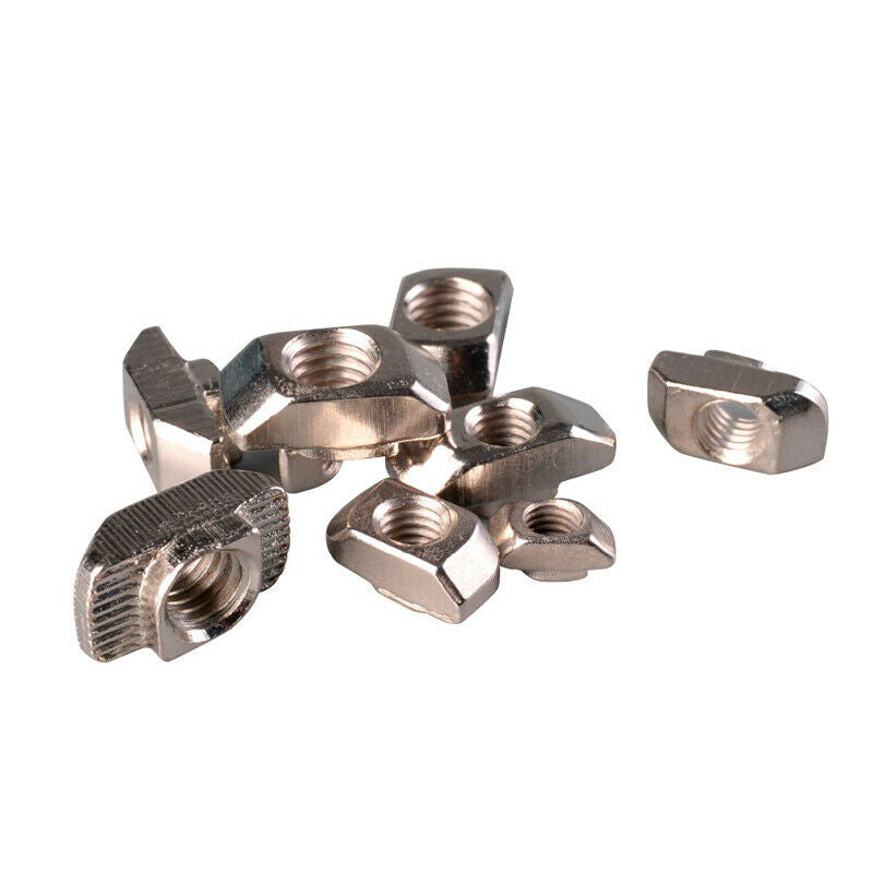 160PCS M3 M4 M5 Carbon Steel 2020 Drop in T Slot T-Nuts Kit for Aluminum Profile