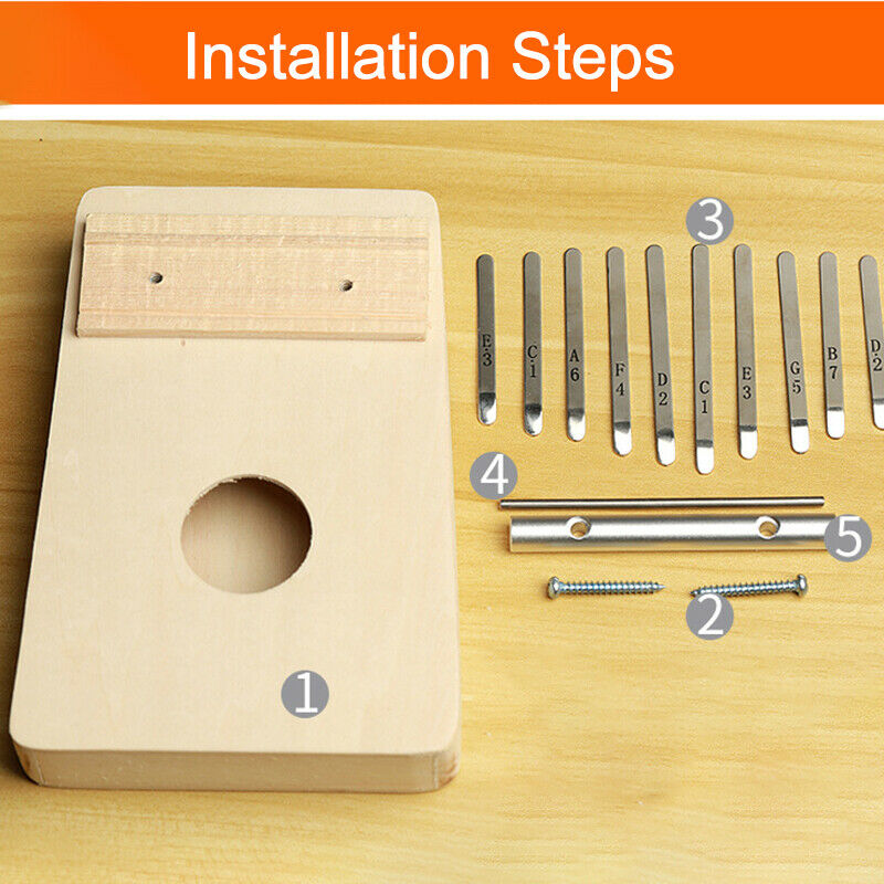 10 Keys Kalimba Wood Thumb Piano Gifts DIY Beginner Entry Portable InstrumeYUDD
