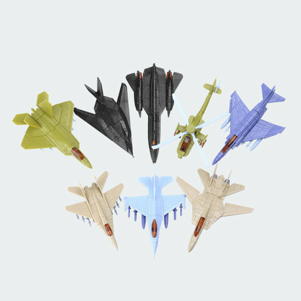 8x Air Force Jet Play Set Combat Airplane Sets Military Fighter Bomber