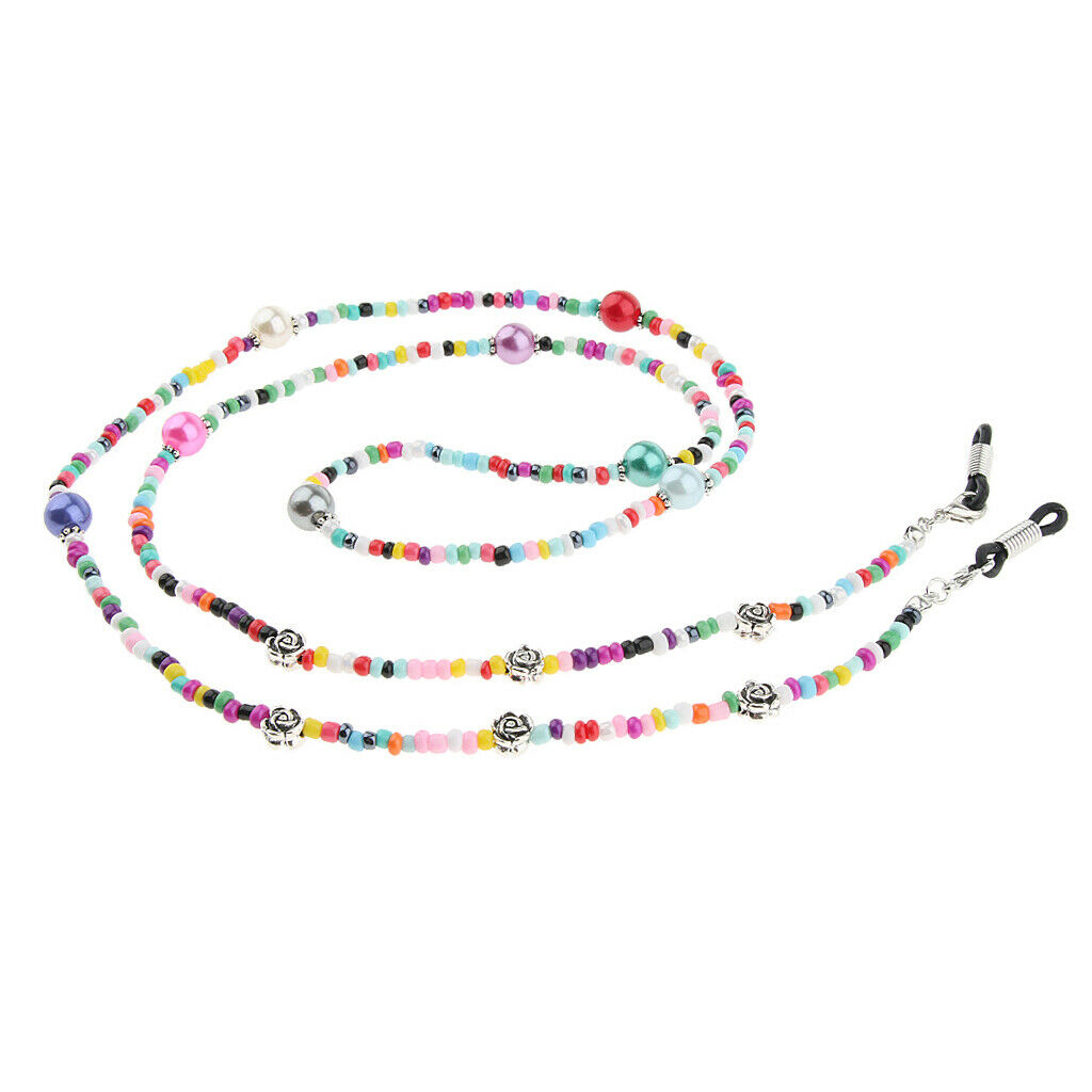 Eyeglass Chain Adjustable With Colorful Beaded Eyeglass Eyewear Strap