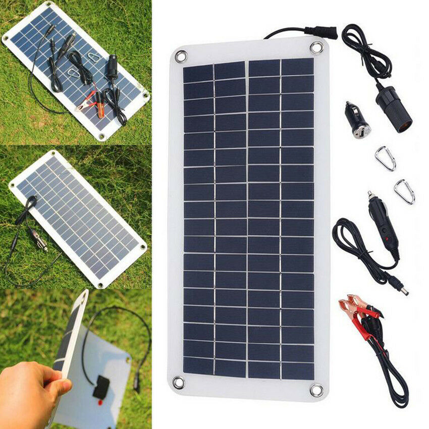 10.5W 18V Car Phone Solar Panel Charger For Car/Boat/Motor Battery New