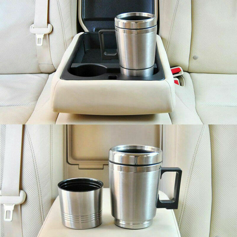 12V Stainless Steel Car Camping Heating Cup Milk Water Tea Coffee Bottle Warmer
