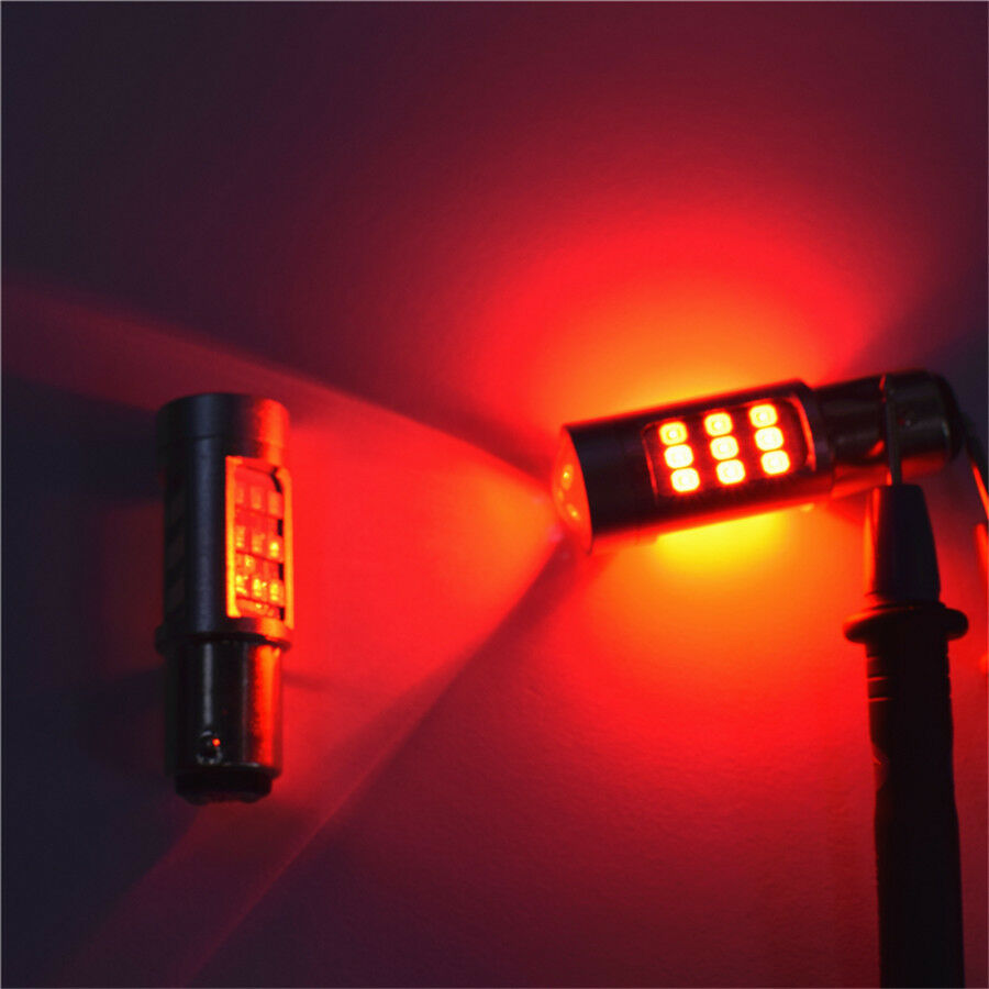 2x 1157 30SMD LED Rear Alert Safety Brake Tail Stop Lights Red Strobe Blinking