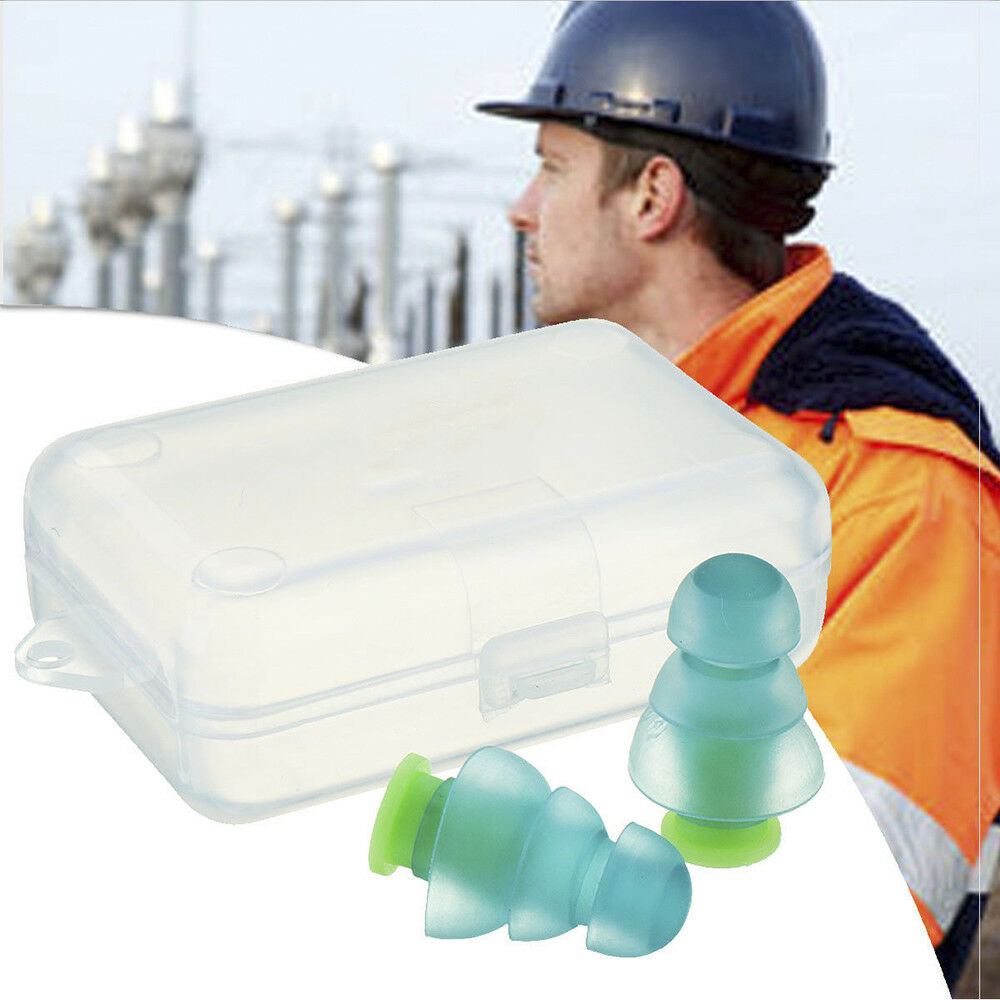 2PC Soft Silicone Noise Cancelling Ear Plugs Sleeping Concert Hear Safe Earplugs